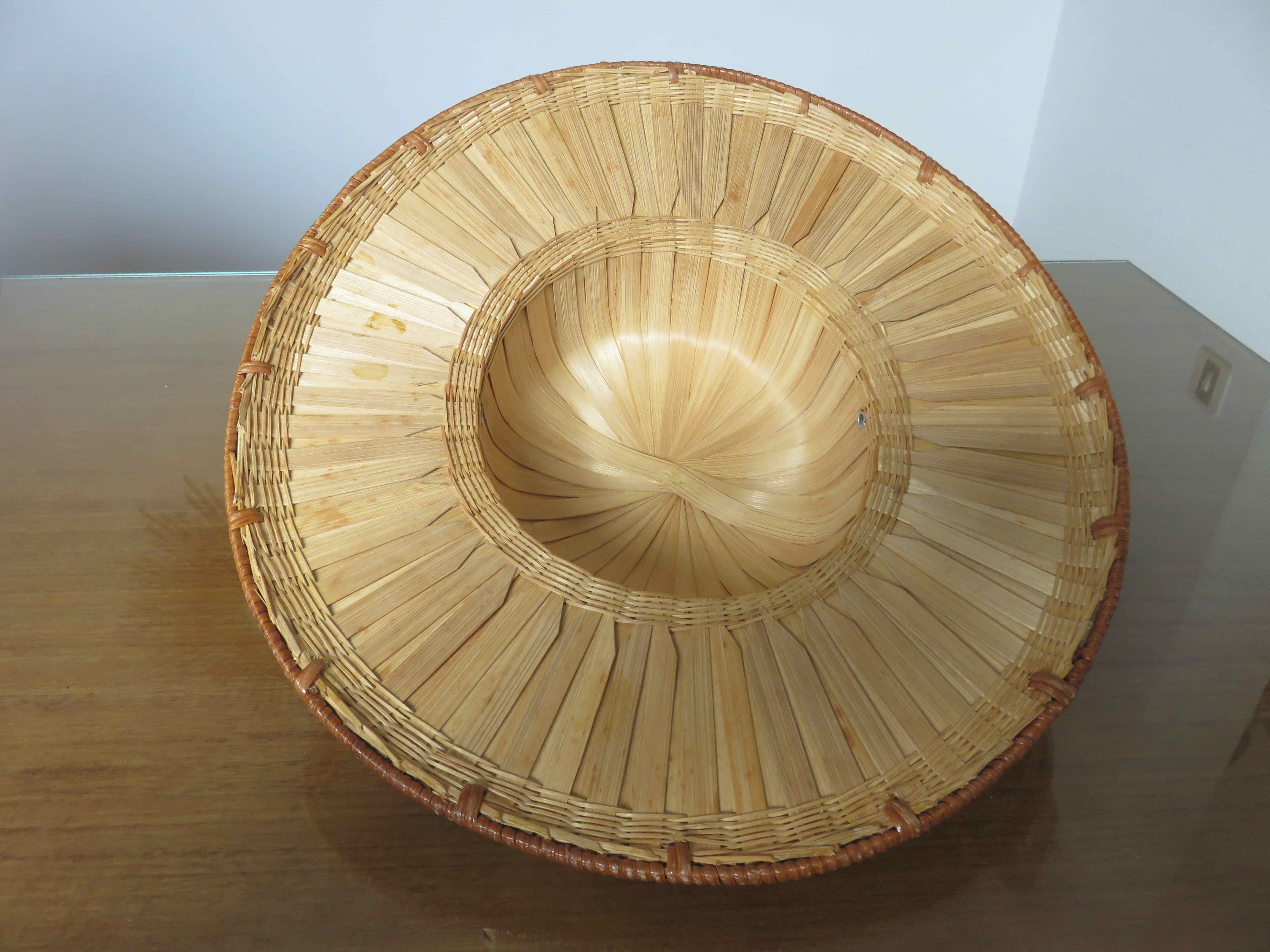 Hat, colonial helmet in bamboo 60s 70s