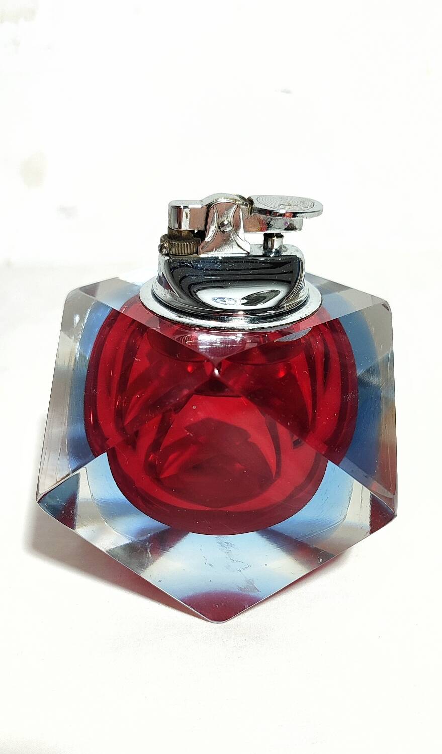 Encendedor de cristal de Murano. Italia, 1970s.