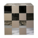 Bout de canapé design cube damier
