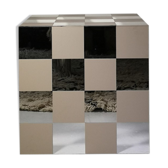 End of sofa design checkerboard cube