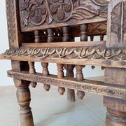 Antique Pidha Armchair from Rajasthan, 19th Century in Rosewood