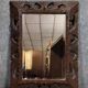 Antique 19th-century carved oak mirror