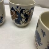 Set of 6 cups in Chinese sandstone