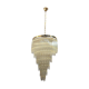 Mid-century italian brass acrylic chandelier lamp