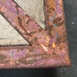 Industrial outdoor coffee table made of iron and wood