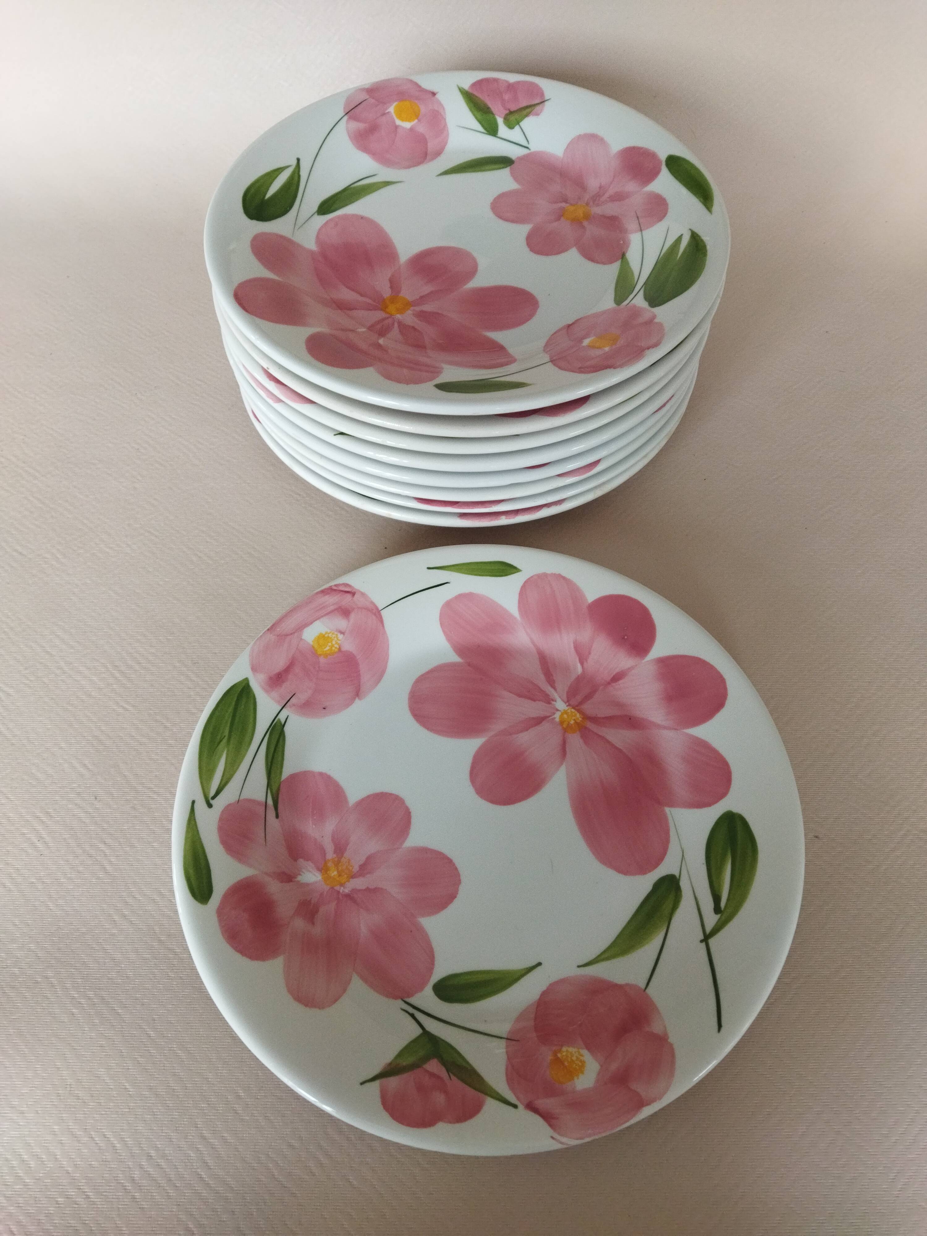 9 vintage San Marciano dinner plates