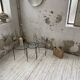50s metal and glass nesting coffee tables