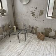 Tables basses gigogne métal et verre années 50