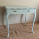 Set of 2 tables (table/desk and bedside table) pastel green