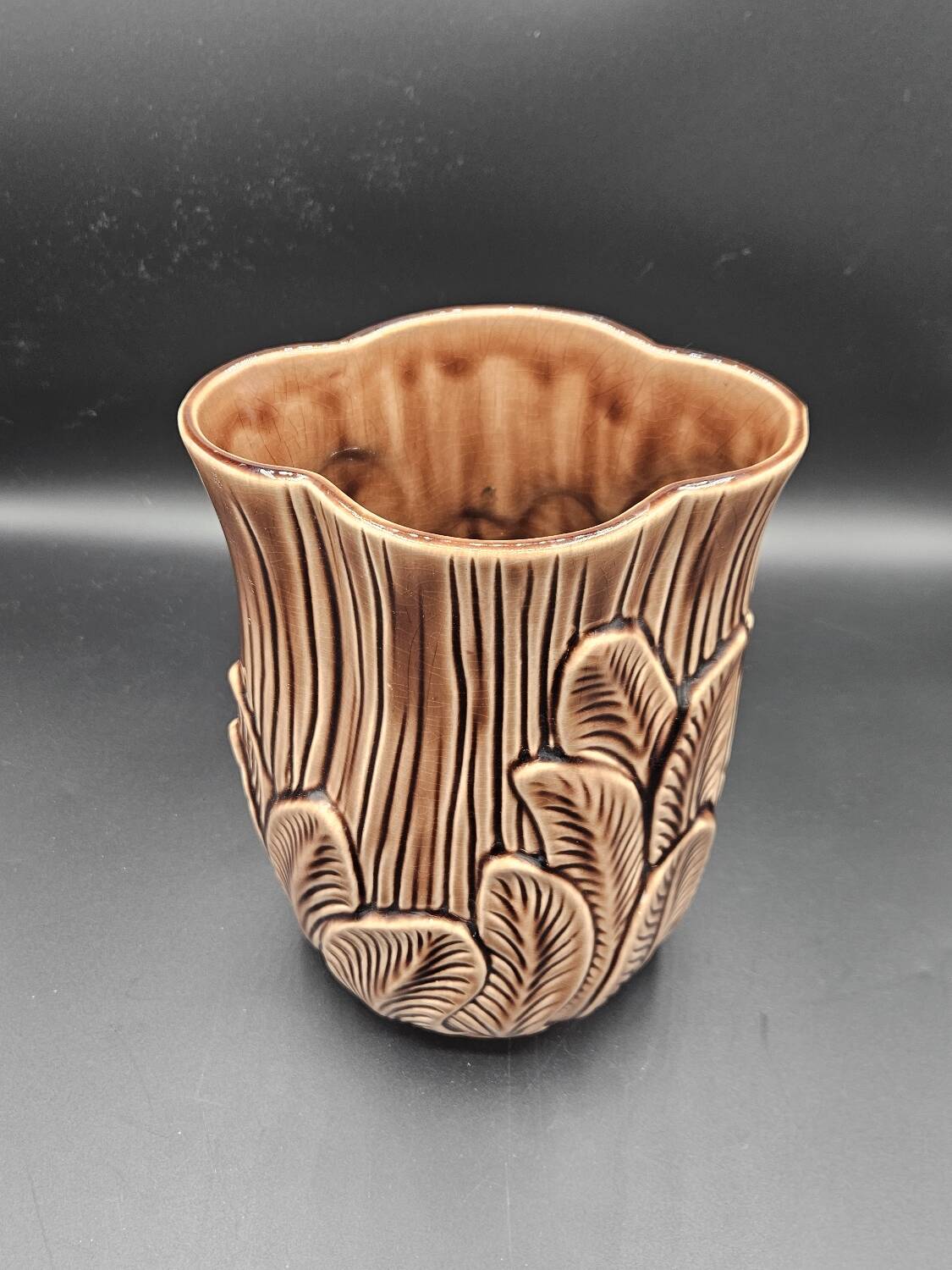 Large Art Deco Earthenware Vase Made in France 1950