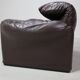 Pair of Maralunga leather armchairs by Vico Magistretti for Cassina, 1974