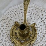Elegant vintage solid brass cellar rat with handle