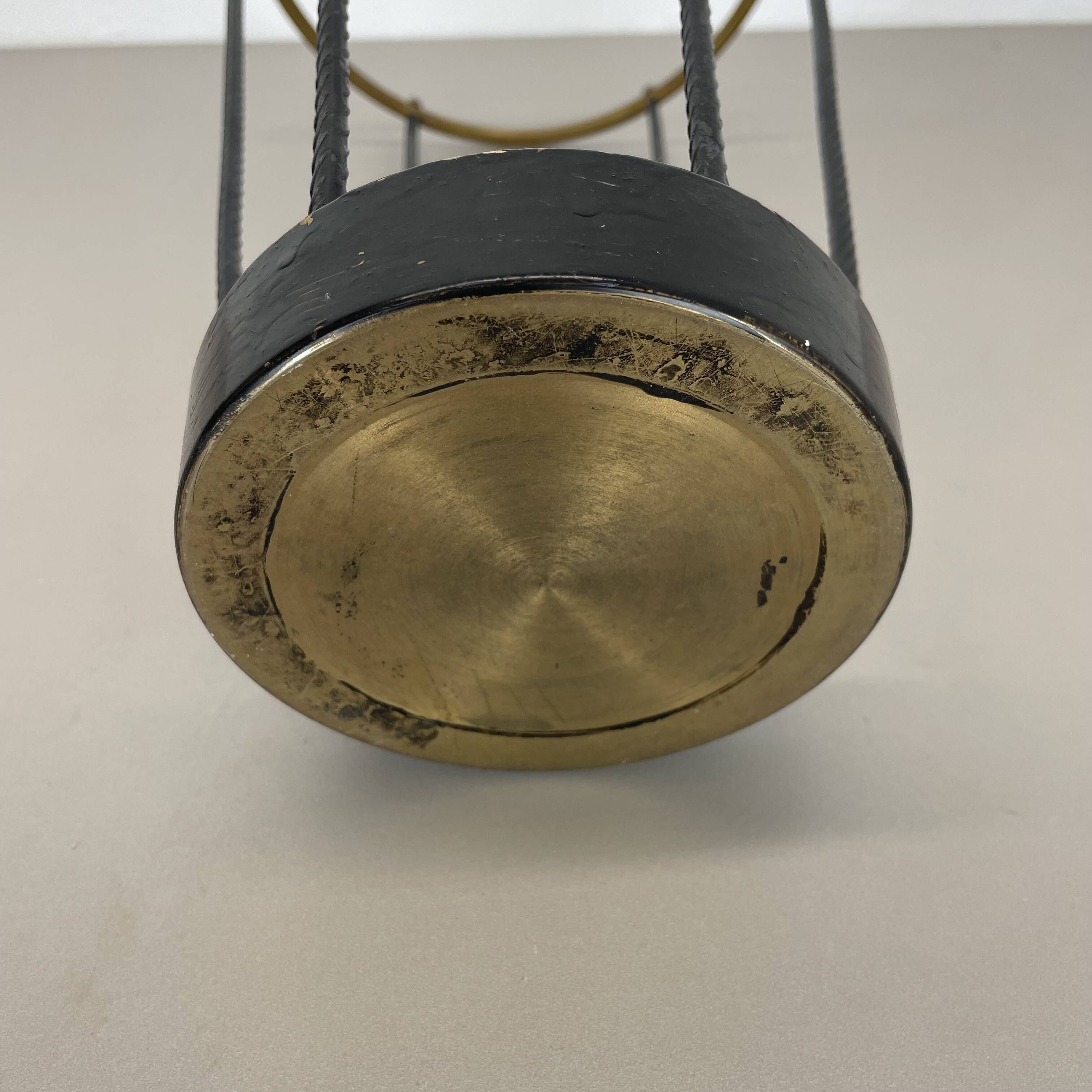 Midcentury Brass and metal BAUHAUS Style Umbrella Stand, France, 1950s