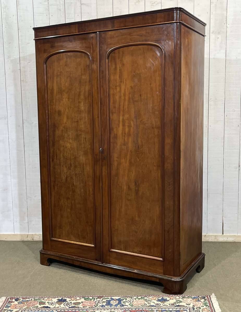 Armoire dressing Victorienne 19ème en acajou.