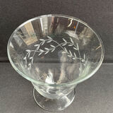 Vase - Light crystal, blown and cut