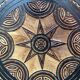 Octagonal carved wooden top