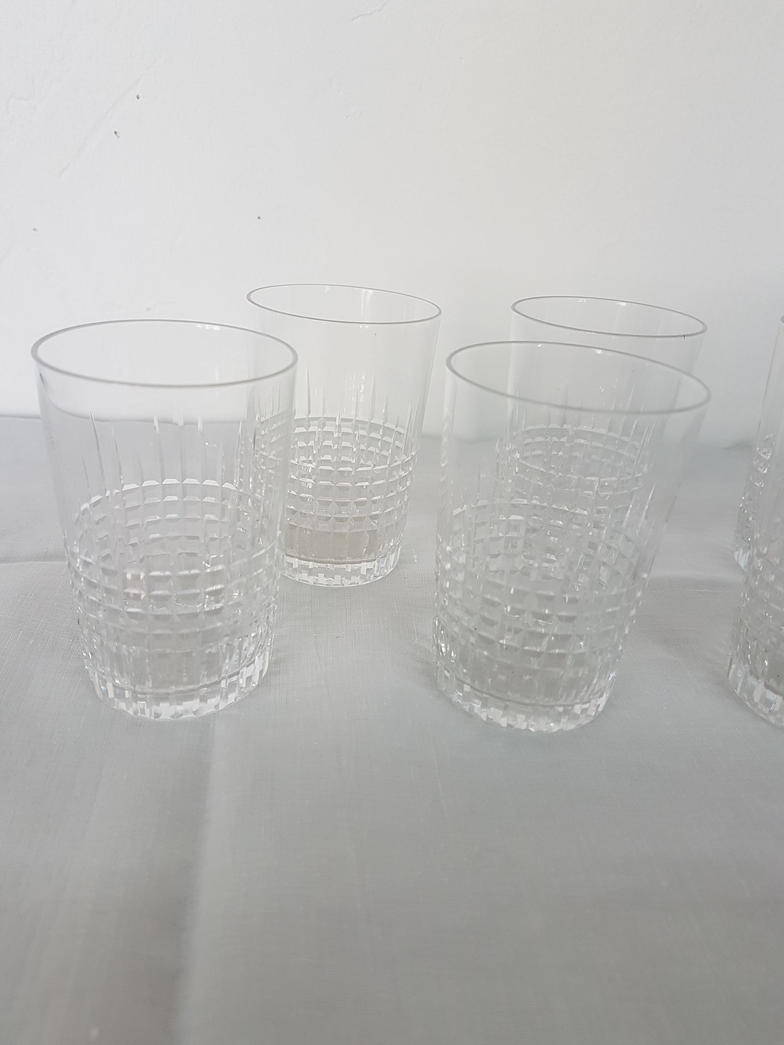 8 glasses whiskey (or glasses), Baccarat Crystal, model Nancy