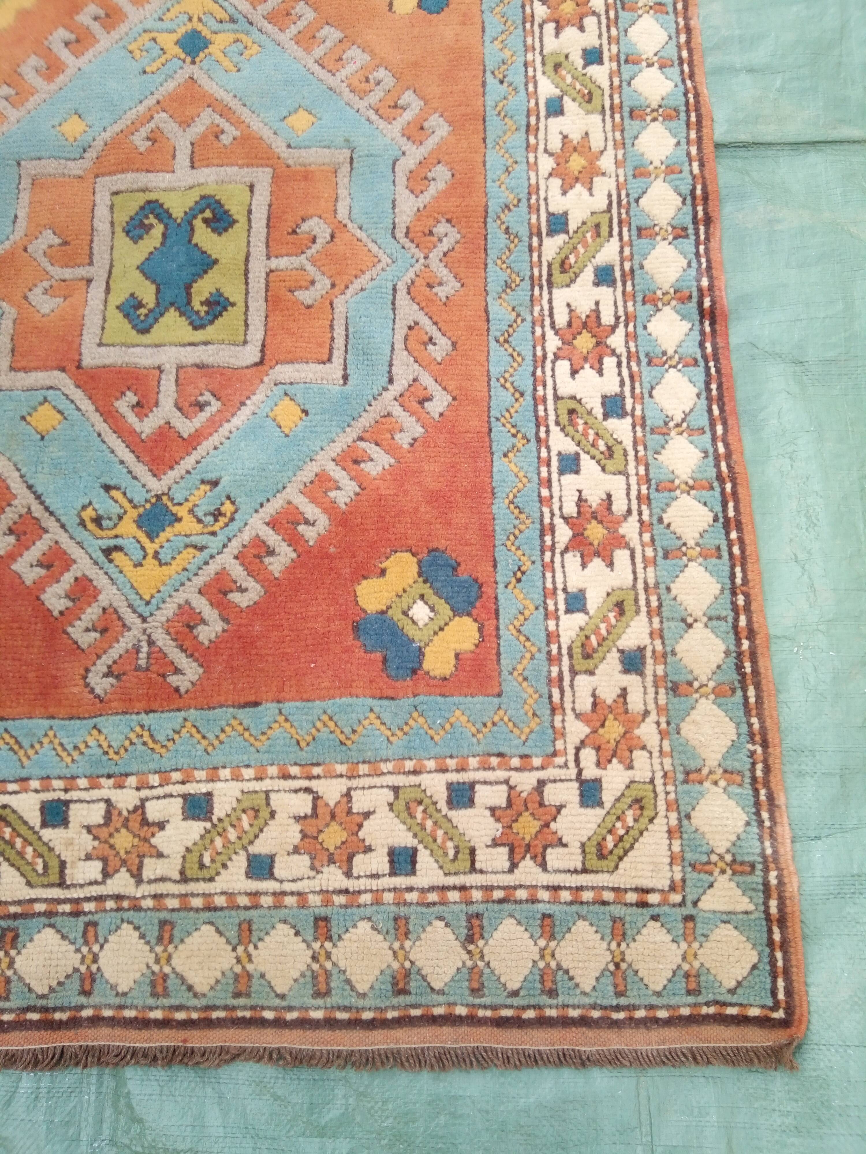 Ancient Turkish wool carpet - 158 x 116 cm