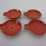 Pop Art Ceramic Ashtrays by Romolo Verzolini for Questa Maiolica, Italy, 1970s, Set of 5
