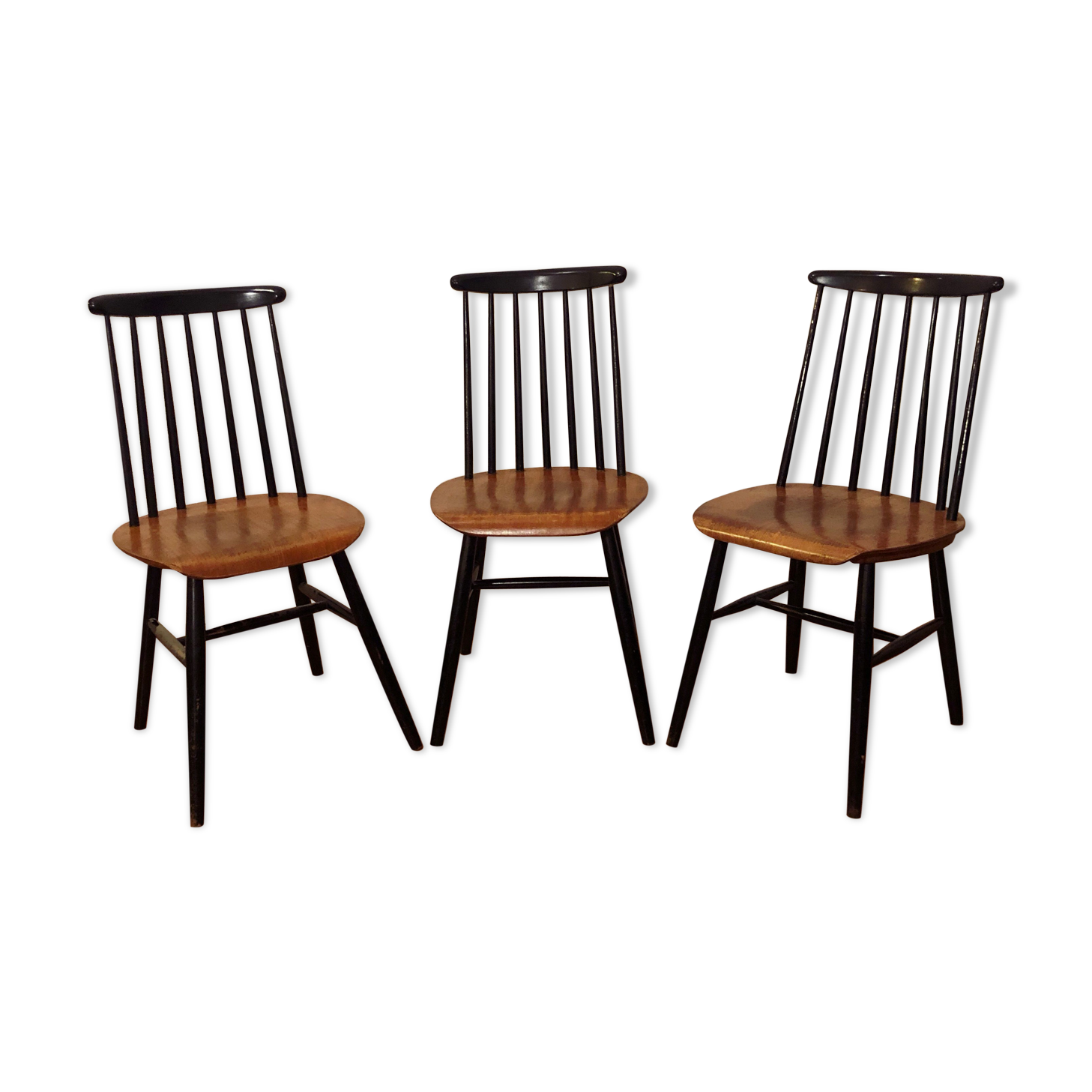 Ilmari Tapiovaara 3 chair series Fanett 60s