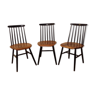 Ilmari Tapiovaara 3 chair series Fanett 60s