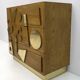 Brutalist Italian Ash Tree and Brass Chests of Drawers, Two