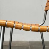 Postmodern chair in metal and wood by Ruud Jan Kokke for Harvink, 1990s.