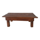 Low slatted stool