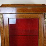 library - Louis XVI style display cabinet, in marquetry / second half of the 20th century