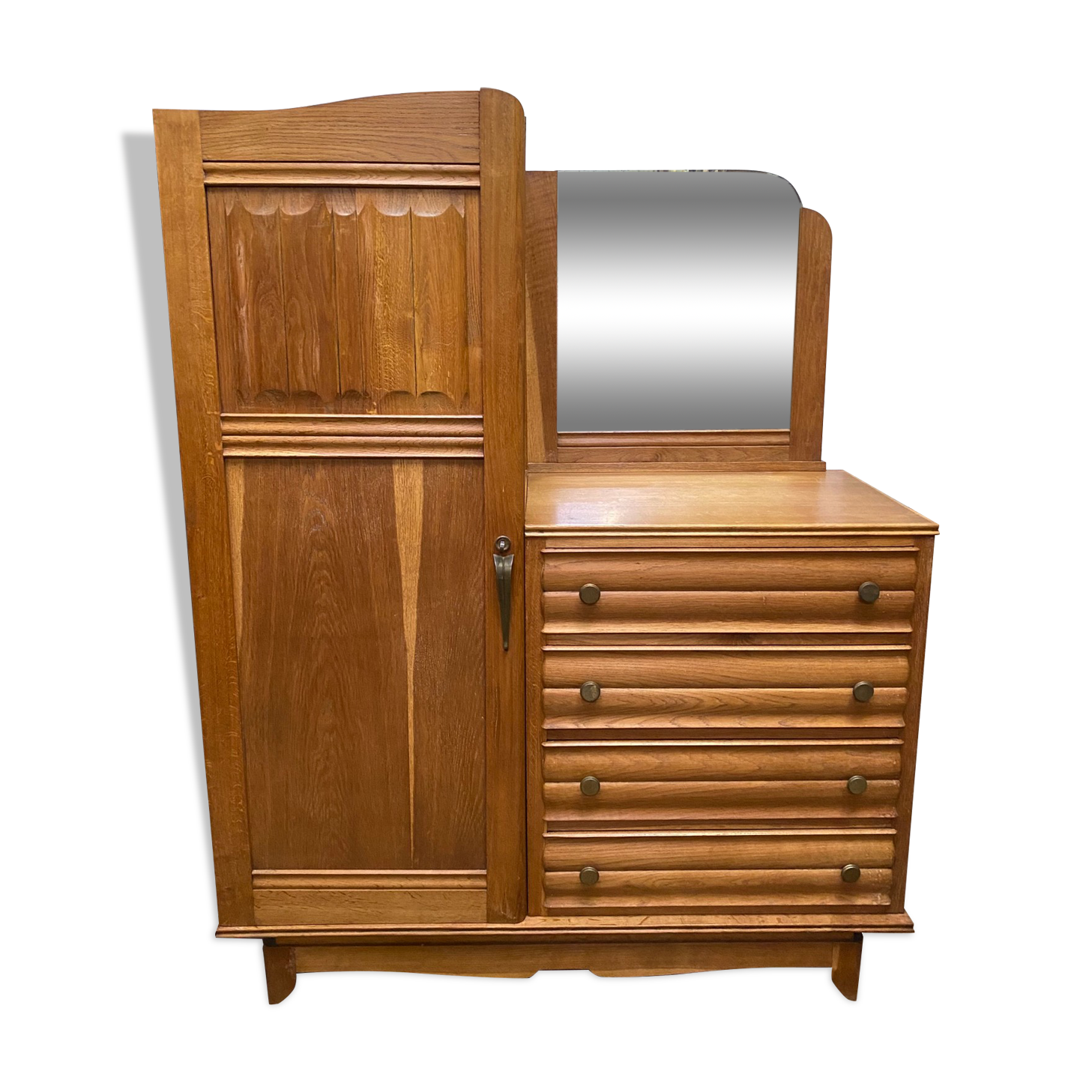 Asymmetrical wardrobe wardrobe Art-Deco style, 1930s