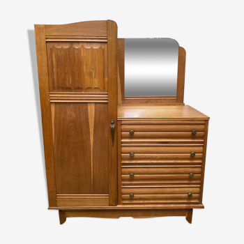 Armoire commode penderie asymétrique style Art-Déco, années 1930