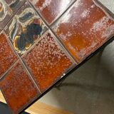 Ceramic coffee table Vallauris orange