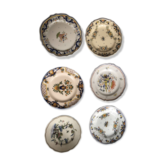 6 handmade decorative plates