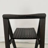 Pair of wooden folding chairs in the style of Aldo Jacober