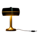 Italian brass table desk lamp with sculptural base and glowing band, 1960s