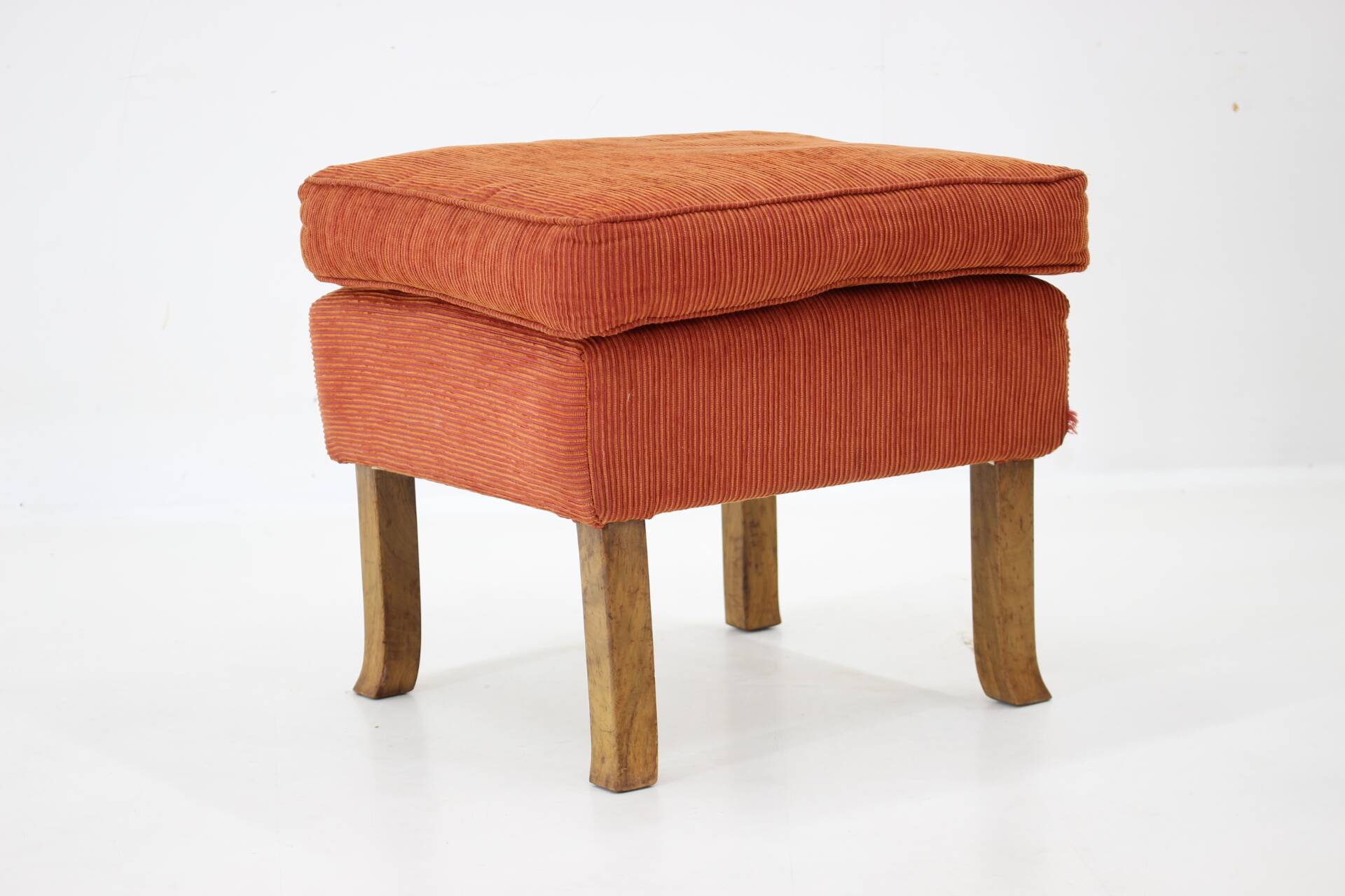 1930s art deco armchair with tabouret, czechoslovakia