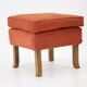 1930s art deco armchair with tabouret, czechoslovakia