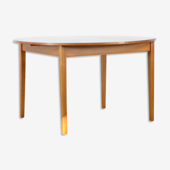 Midcentury extending round teak table