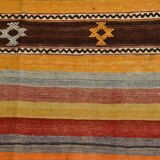 6x11 Multicolor Wool Kilim Rug, 190x322Cm