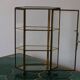 Vintage glass and brass jewelry box