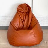 Bean bag - faux cognac leather