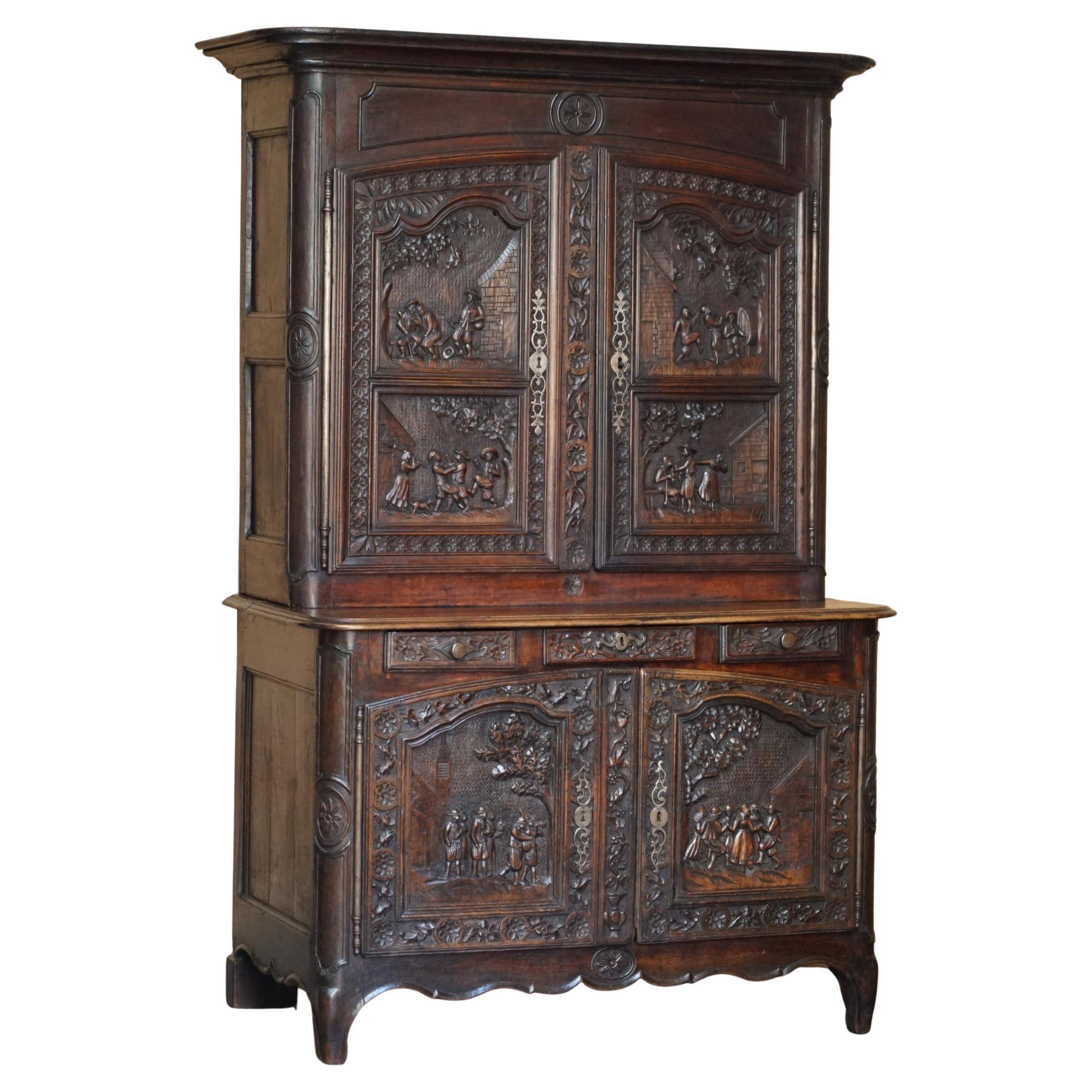 Antique Dutch carved placard, circa 1860.