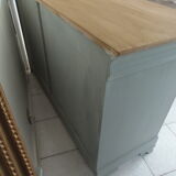 Louis Philippe style chest of drawers, 8 drawers green of gray