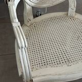 Caned medallion armchair