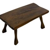 Mid-Century Organic Wooden Side Tables, circa 1960's wabi sabi brutalist