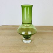 Vase scandinave verre Riihimaki vert