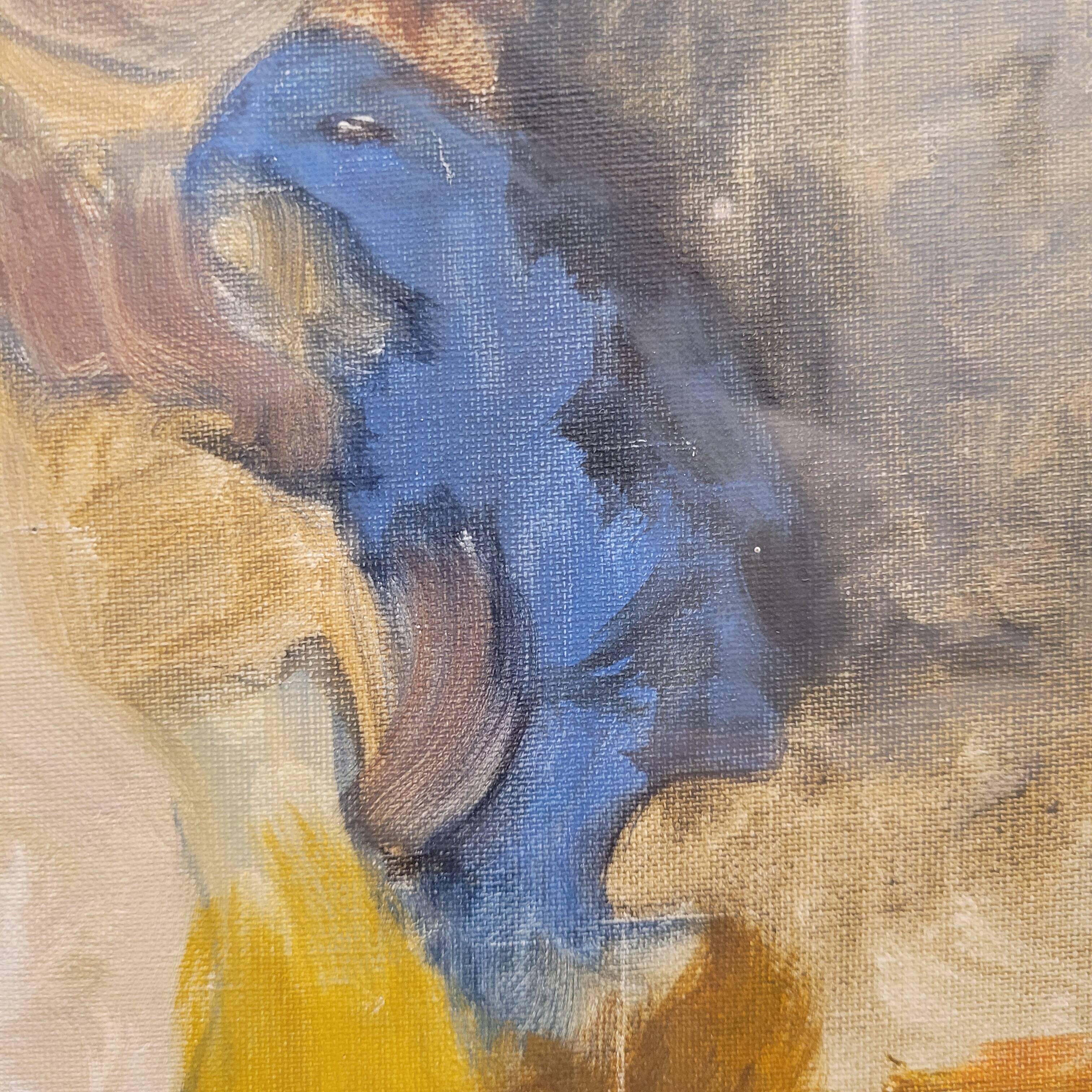 Huile sur toile “Composition abstraite”, Yves Frangeul, 1964 - France