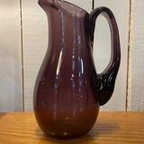 Plum colored glass pitcher