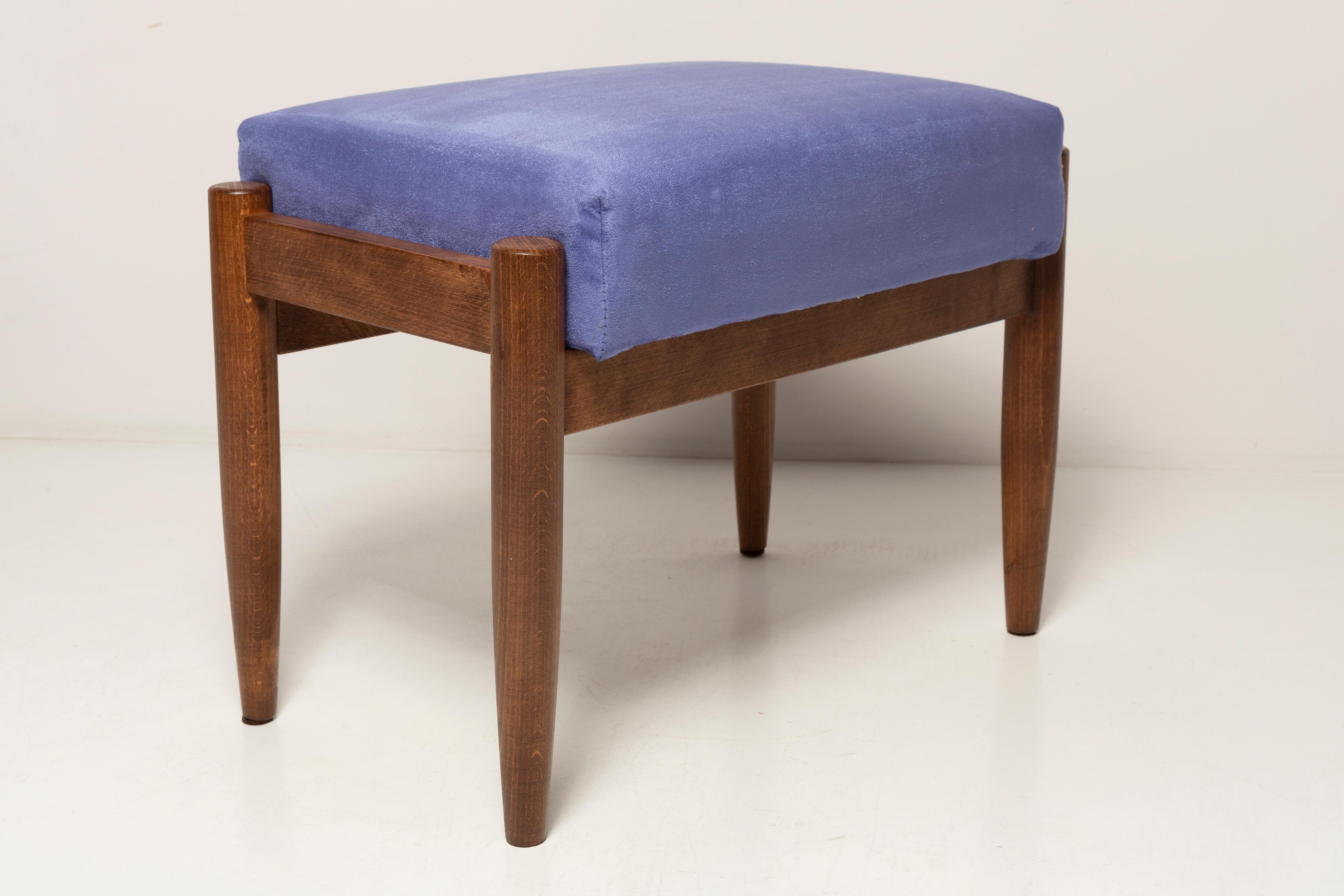 Pair of vintage purple stools from the mid-century, Edmund Homa, 1960s.