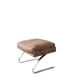 Vintage swing armchair and stool in leather by reinhold adolf for cor, 1970s, set of 2